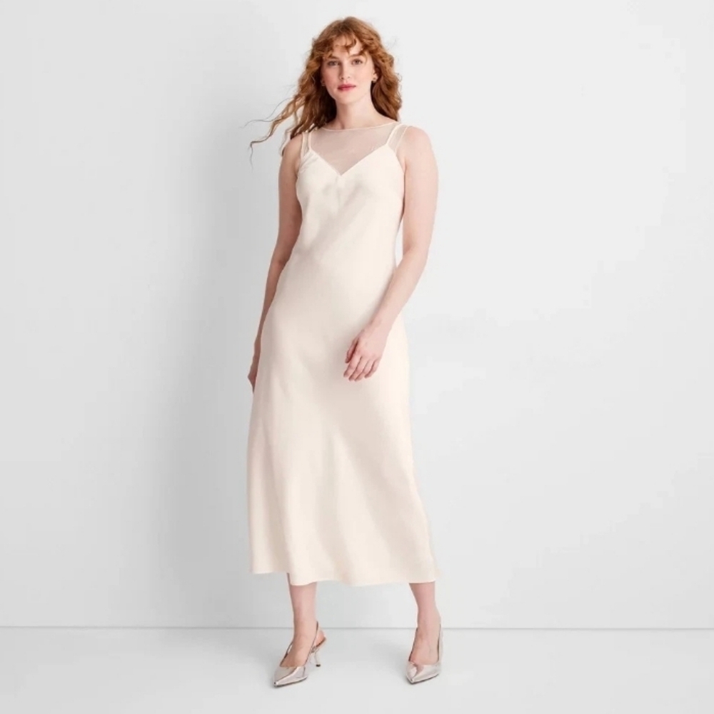 Elegant Cream Maxi Dress